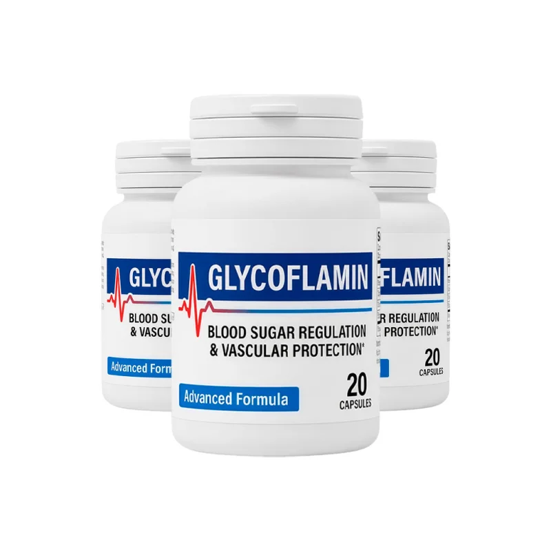 Glycoflamin — tres frascos de 20 cápsulas del curso completo